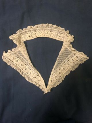 Vintage Irish Lace Collar With Crochet And Machine Made Lace