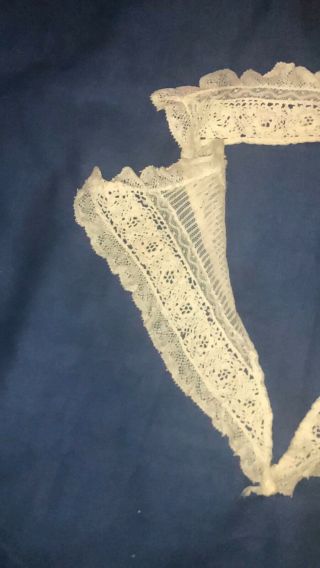 Vintage Irish Lace Collar With Crochet And Machine Made Lace 2