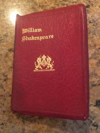 Antique Miniature Shakespeare Book Romeo And Juliet Old Mini Red Leather