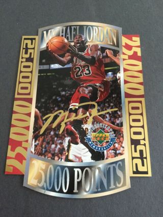 Michael Jordan 1996 Upper Deck 25000 Points Jumbo Die Cut Numbered Rare