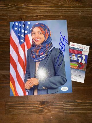 Rare Ilhan Omar Signed 8x10 Photo Minnesota Congress Democrat Proof,  Jsa