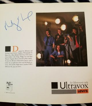 SIGNED MIDGE URE ULTRAVOX 1984 SET MOVEMENTS TOUR PROGRAM - RARE A, 2