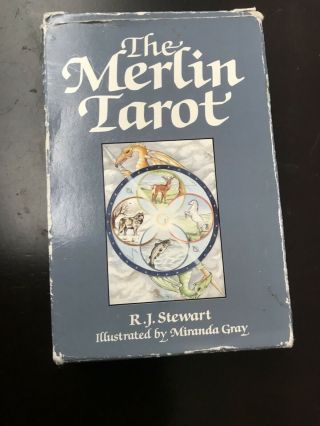 The Merlin Tarot Deck - R.  J.  Stewart - Art By Miranda Gray Rare No Book