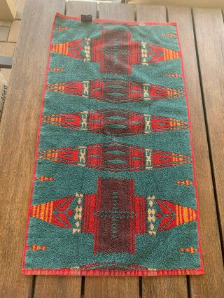 RARE Collectible Vintage Ralph Lauren Southwest Hand Towel Red/Turquoise/Tan 2