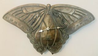 Rare Vintage Hen - Feathers Monarch Butterfly Garden Clock