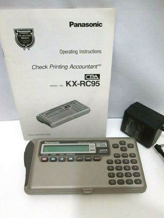 Panasonic Kx - Rc95 Cpa Check Printing Accountant - Complete Very Rare