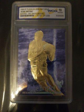 Kobe Bryant Rc Card 1996/97 Ex - 2000 Gem 10 23kt Gold Rc Very Rare 4123/5000