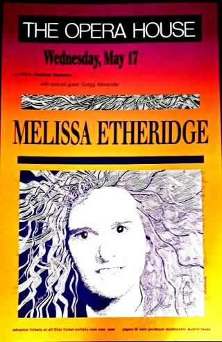 Rare Melissa Etheridge At Austin Opera House - Poster By Jagmo Rare