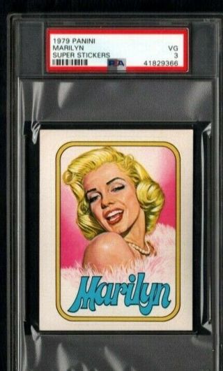1979 Marilyn Monroe Card Psa 3 Panini Superstickers Italian Rare Issue