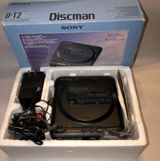 Rare Vintage - Sony D - T2 Discman Fm Am Cd And Great