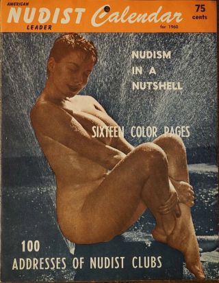Vintage 1960 & 1961 American Nudist Leader Sunbathing Calendars Near Rare