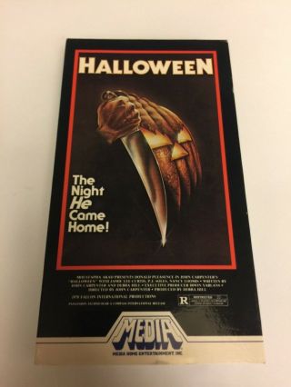 Vhs Halloween Rare 1985 Media Early White Stripe Release M131 Horror Cult 1981