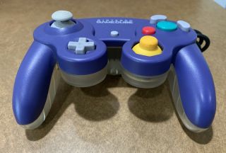 Official Nintendo Gamecube Controller Indigo Clear Purple RARE 2