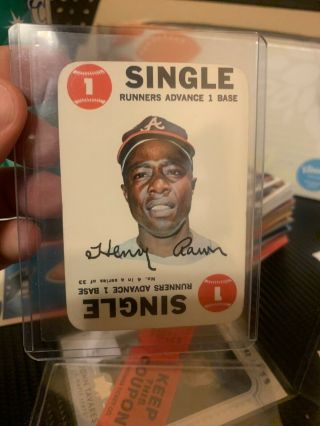 1968 Topps Card Game Hank Aaron 4 Baseball Card Single Hof Atlanta Braves
