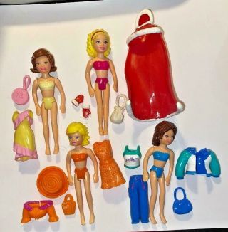 Mattel Polly Pocket Dolls With Outfits And Accessories Retired Vintage