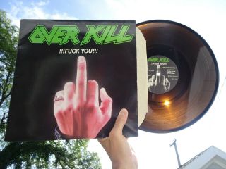Over Kill Overkill Fuck You Lp Ultra Rare Orig.  1987 Caroline Translucent Vinyl