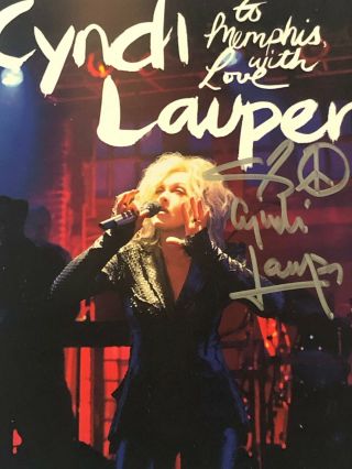 Mega Rare Cyndi Lauper : To Memphis With Love Hand Signed Autographed Cd/dvd