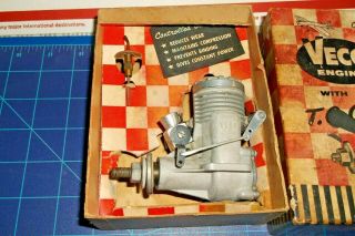 Looks Mounted Only,  Rare Vintage - Veco -.  35 R/c Model Air Plane Engine & Obox.