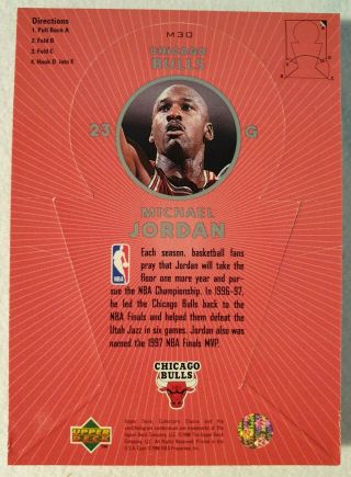 1997 - 98 UD Collector ' s Choice Michael Jordan ' Miniatures ' Rare Insert M30 3