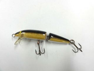 Vintage Rapala J - 9 Floating Jointed Minnow Gold 3 1/2 " Old Fishing Lure Vgc