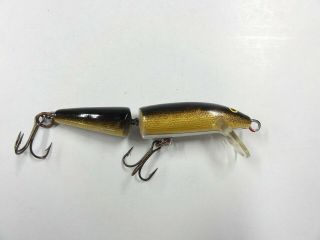 VINTAGE RAPALA J - 9 FLOATING JOINTED MINNOW GOLD 3 1/2 