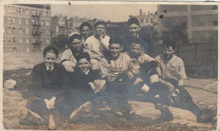 Vintage Photo Little League Baseball Team Group Photo Uniforms Antique Sports