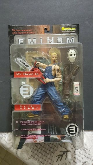 Eminem Action Figure My Name Is Slim Shady Chainsaw Hockey Mask 2001 Art Asylum