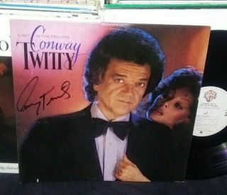 Conway Twitty Lost In The Feeling Lp Rare Signed Autographed On Front Cover
