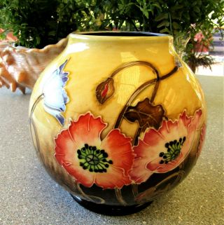 Old Tupton Ware Rare " Brown Poppy " Planter / Vase Cond.