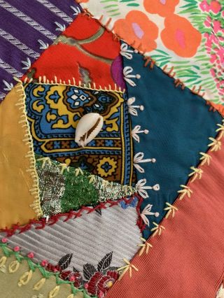 That Is Crazy Quilt Square With Chicken Scratch Stitches 2