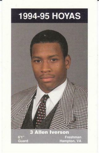 1994 - 95 Hoyas Basketball Police Set Allen Iverson Rare