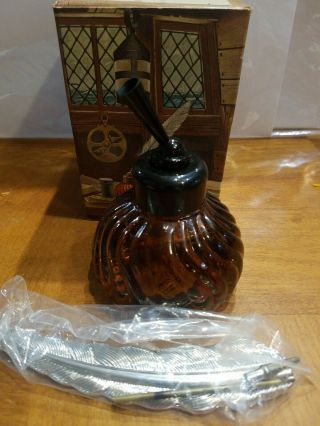 Vintage Avon Inkwell Decanter Spicy After Shave 6 Fl Oz Full Bottle Iob