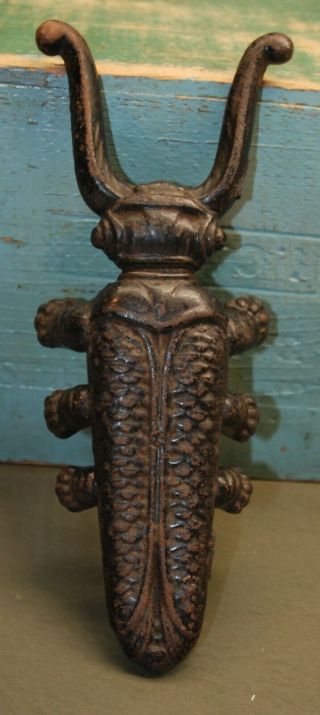 Vintage Antique Cast Iron Boot Jack Bug Beetle