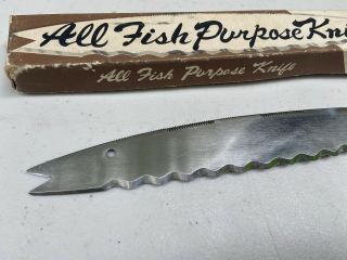 Vintage 12” All Fish Purpose FISHING KNIFE Stainless Steel Blade Antique Figural 2