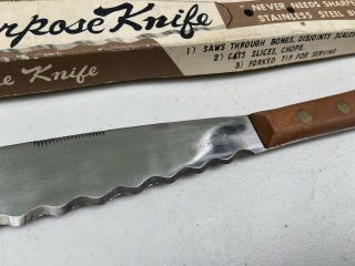 Vintage 12” All Fish Purpose FISHING KNIFE Stainless Steel Blade Antique Figural 3