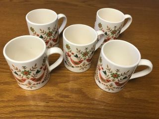 5 Vintage 1960s Holt Howard Made In Japan Bird Coffee Tea Cup Mugs Rare