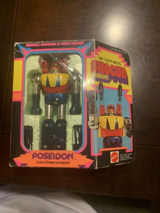 Vintage Rare 1977 Mattel Shogun Warriors Poseidon 5” Die - Cast Toy 2107 Authentic