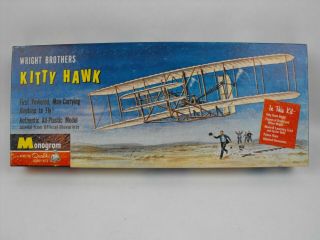 Vintage Monogram Wright Brothers Kitty Hawk Plastic Plan Model W/instructions