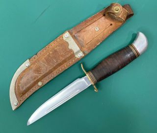 Vtg Rare P.  Holmberg Eskilstuna Sweden Hunting Knife W/ Sheath