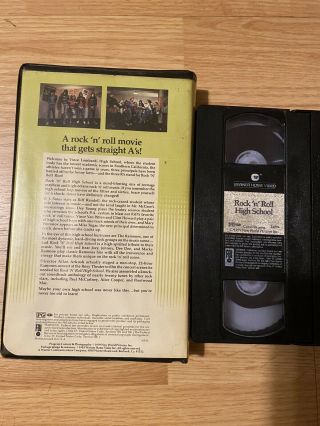 Rock And Roll High School VHS Clamshell Rare Ramones Roger Corman PJ Soles 2