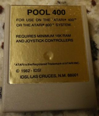 RARE Atari 400/800 Computer IDSI Software POOL 400 - 2