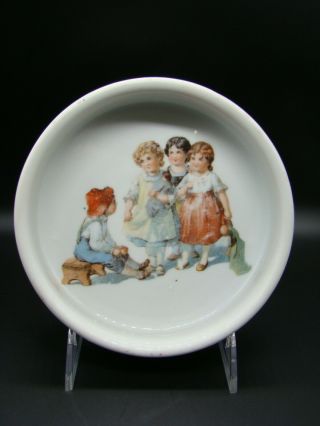 Fabulous Antique Childs Dish With Children And More L@@k Germany