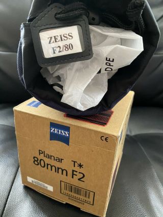 Rare Contax 645 80mm Lens Empty Box Pouch MIB No Lens 2