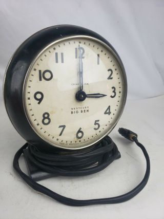 Rare Vintage Electric Westclox Big Ben Chime Alarm Model S4 - D Art Deco,