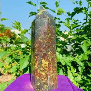 3220g Rare Natural Red And Green Epidote Crystal Spots Cured Lp190