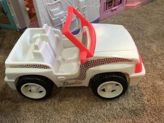Vintage 1994 Mattel Barbie White Beach Jeep Dune Buggy 4x4 Push Toy