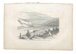 Antique 1865 10x6 Book Plate Print Civil War Harper 
