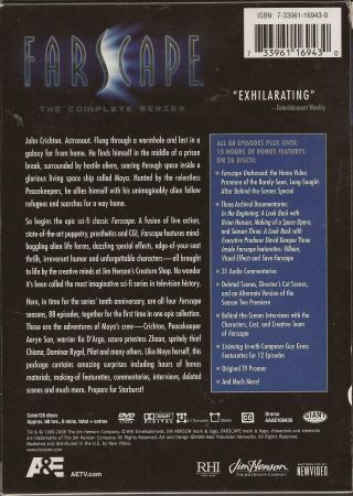 FARSCAPE The Complete Series 26 DVD BOX SET RARE 88 EPISODES SCI - FI 2009 2