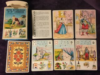 Rare Astro Mythological Grand Lenormand Card Deck Grimaud Cartomancy Vintage