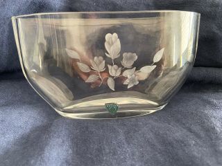 Euc Orrefors Sweden Crystal Pocket Vase Flowers Roses 1959 Hard To Find Rare